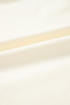 Yellow Cream Colorblock Patchwork Crew Neck Long Sleeve Top