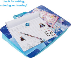 Disney Frozen Princess Elsa and Anna Lap Desk Activity Set for Kids with ABC 123 Practice Pad and Stickers