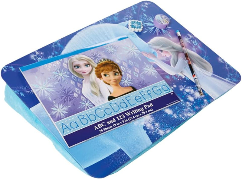 Disney Frozen Princess Elsa and Anna Lap Desk Activity Set for Kids with ABC 123 Practice Pad and Stickers