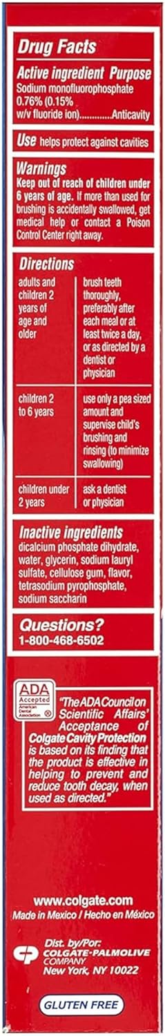 Colgate Cavity Protection Toothpaste with Fluoride - 2.5 ounce - 2 Pack